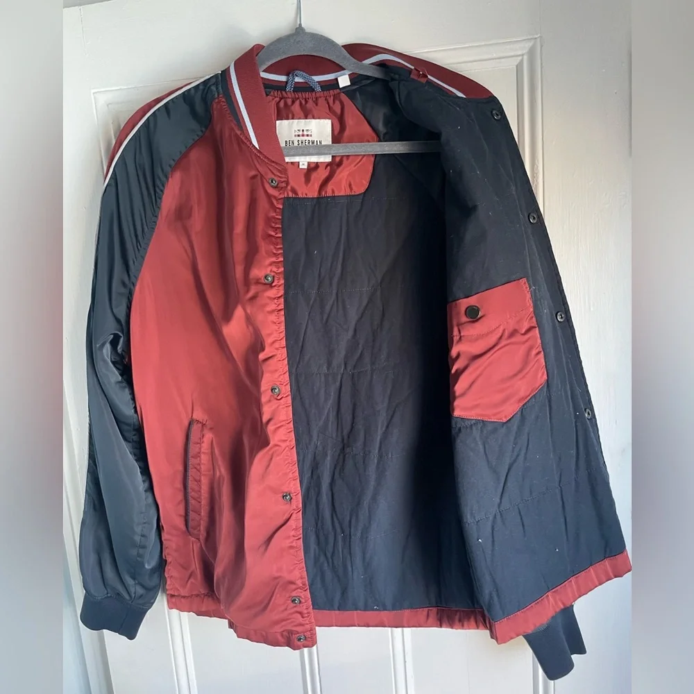 Ben Sherman Jacket - Burgundy/Navy - Medium (M) - Picture 3 of 4